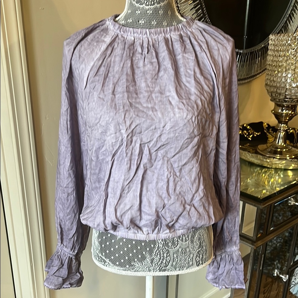 Anthropology lavender Long Sleeve Women's Top cloth and stone L